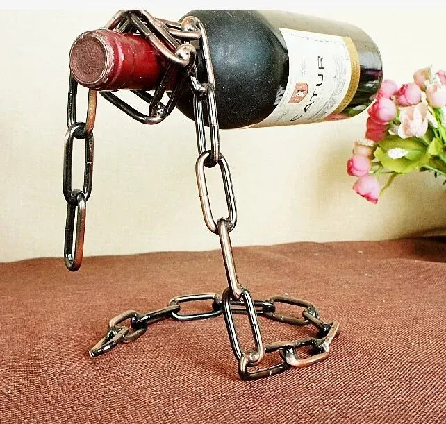 Magic Iron Chain Wine Bottle Holder