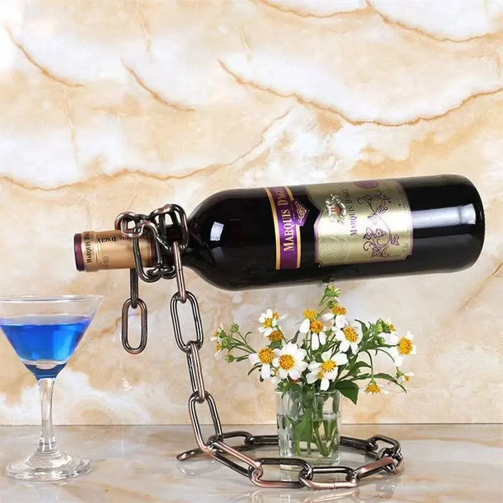 Magic Iron Chain Wine Bottle Holder