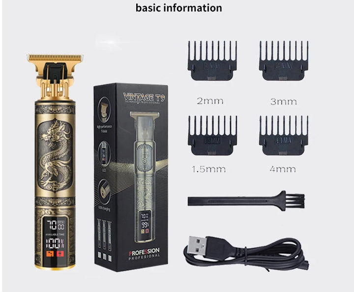 USB Vintage Electric Hair Trimmer Professional