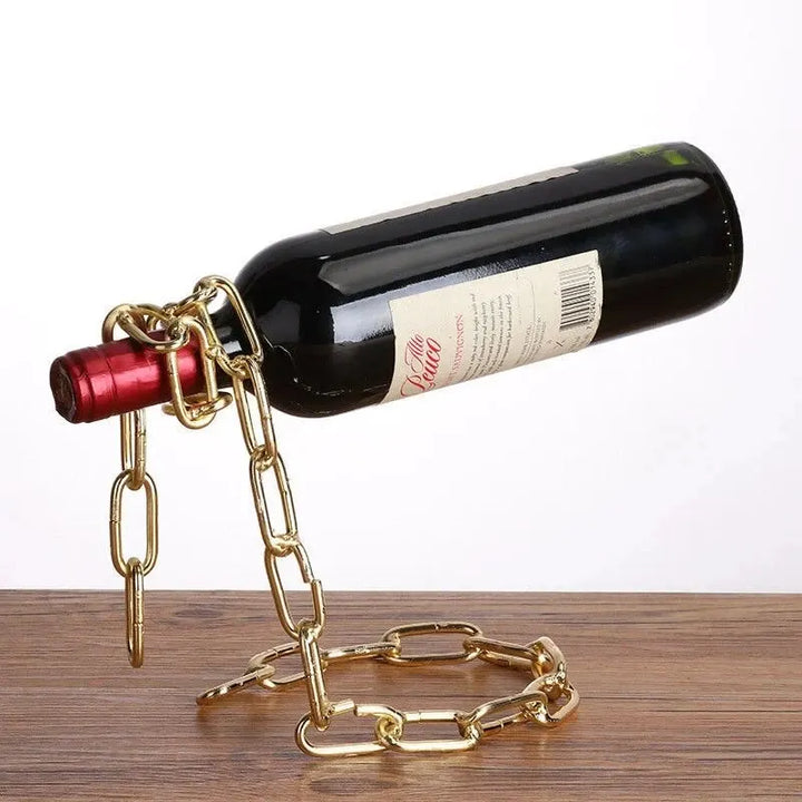 Magic Iron Chain Wine Bottle Holder