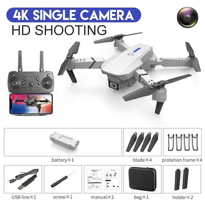 E88Pro RC Drone 4K 1080P Wide Angle HD Camera