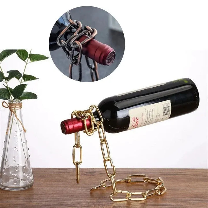 Magic Iron Chain Wine Bottle Holder